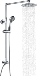 Fennocasa Polaris 3 Retrofit Rain Shower System, 3-Setting Handheld Shower Combo with Slide Bar, 8' Low Profile Shower Head (2.5 GPM Chrome)