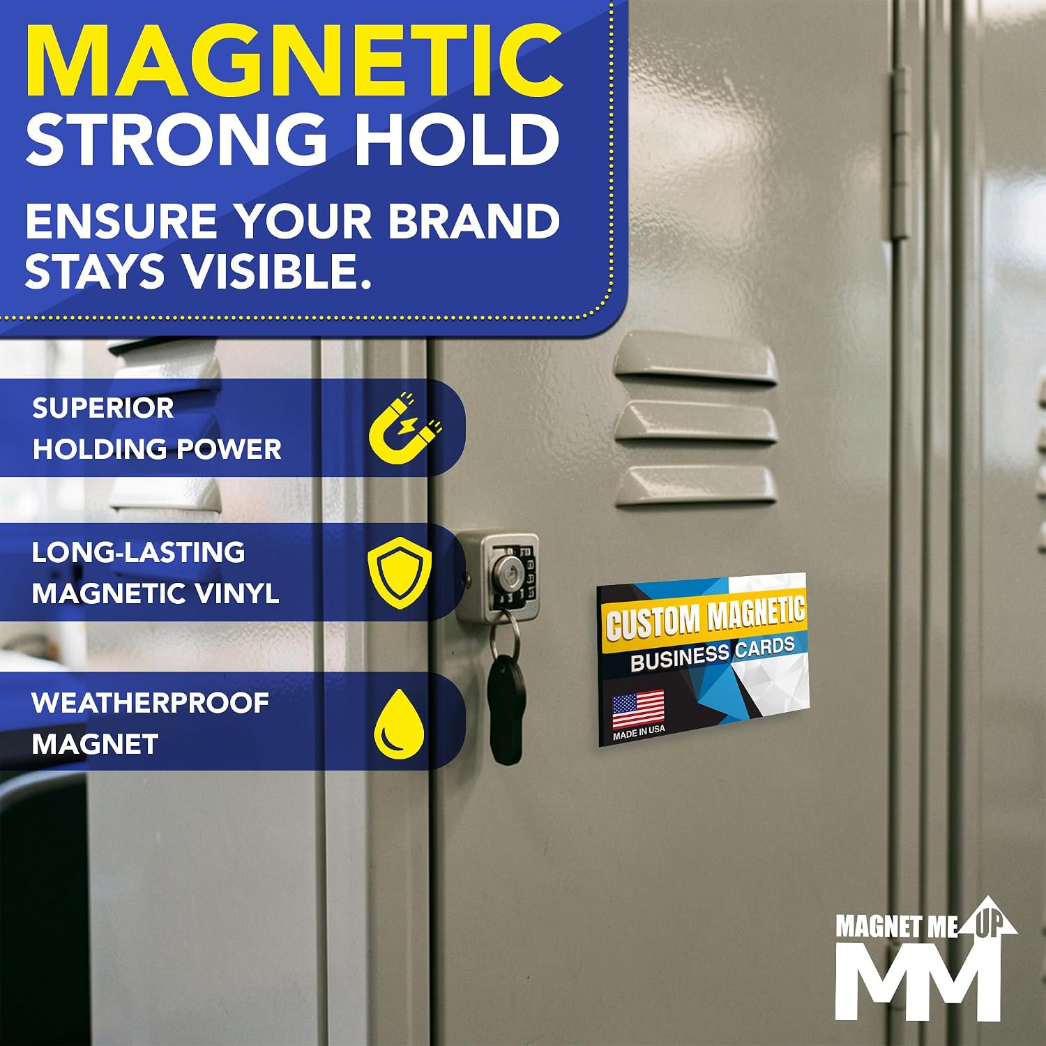 Magnet Me Up Customizable Business Card Magnets 4.125 x 2.5-1000 Pack Heavy-Duty 30 Mil Thick for Strong Hold- Personalized Magnet for Business, Networking, Advertising & Branding, Made in USA