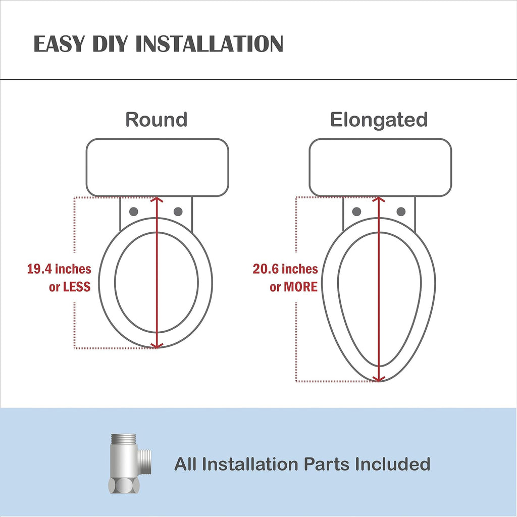 Lotus Bidet Seat ATS-800 Elongated, Heated Seat, Temperature Controlled Wash, Warm Air Dryer, Easy DIY Installation, Made in Korea