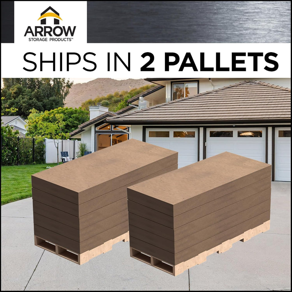 Arrow Carports Galvanized Steel Carport, with 2-Sided Enclosure, Compact Car Metal Carport Kit, 12' x 29' x 7', Charcoal