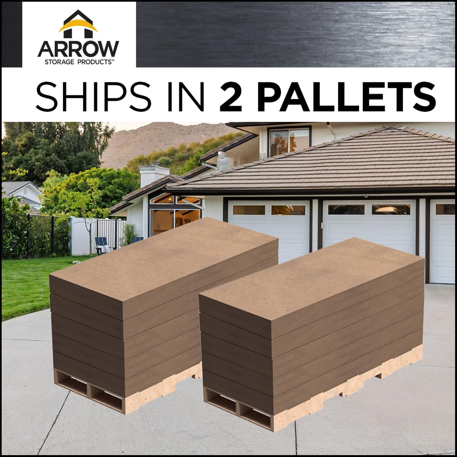 Arrow Carports Galvanized Steel Carport, with 2-Sided Enclosure, Compact Car Metal Carport Kit, 12' x 29' x 7', Charcoal
