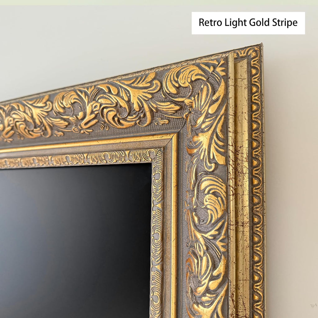 Classic Vintage Light Gold 50' TV Frame - Compatible ONLY with Samsung The Frame TV and Pro TVs (Fits 2021-2026 Models, Model Codes: 50LS03A/B/C/D/FA/FW)