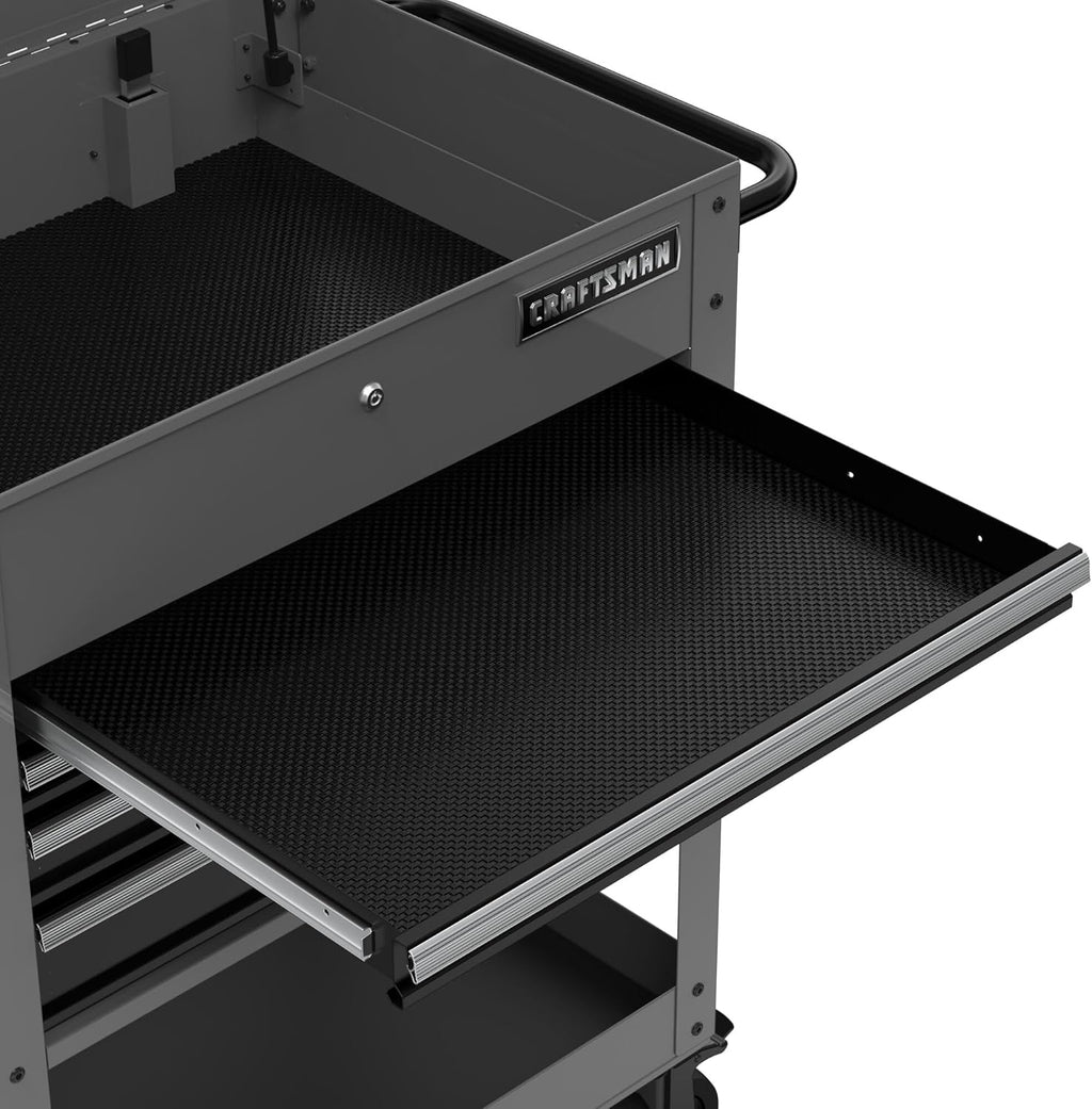 CRAFTSMAN Tool Chest with Wheels, Rolling Cart with Drawers, Power Outlets and USB Port, Steel Storage Tool Cabinet with 4 Drawers, Toolbox on Wheels, Supports up to 700 lbs, Grey (CMST98276GB)