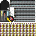 Jutom 384 Pcs Mini Tape Measure Keychain Bulk Mini Screwdriver Keychain Set Adult Tool Party Prize for Father's Men Gifts
