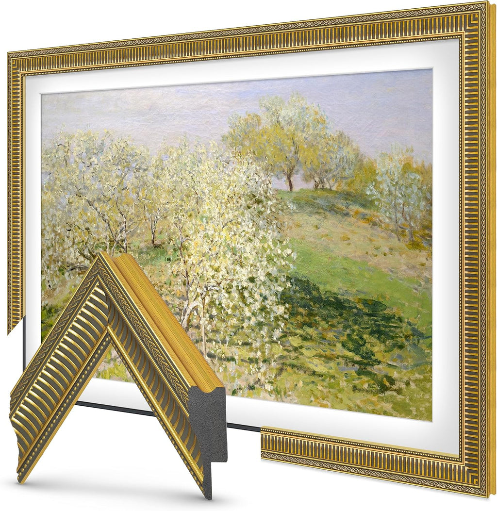 Empire Gold 55' Slim Deco TV Frame - Compatible ONLY with Samsung The Frame TVs (Fits 2021-2026, LS03A, LS03B, LS03C, LS03D, LS03FA)