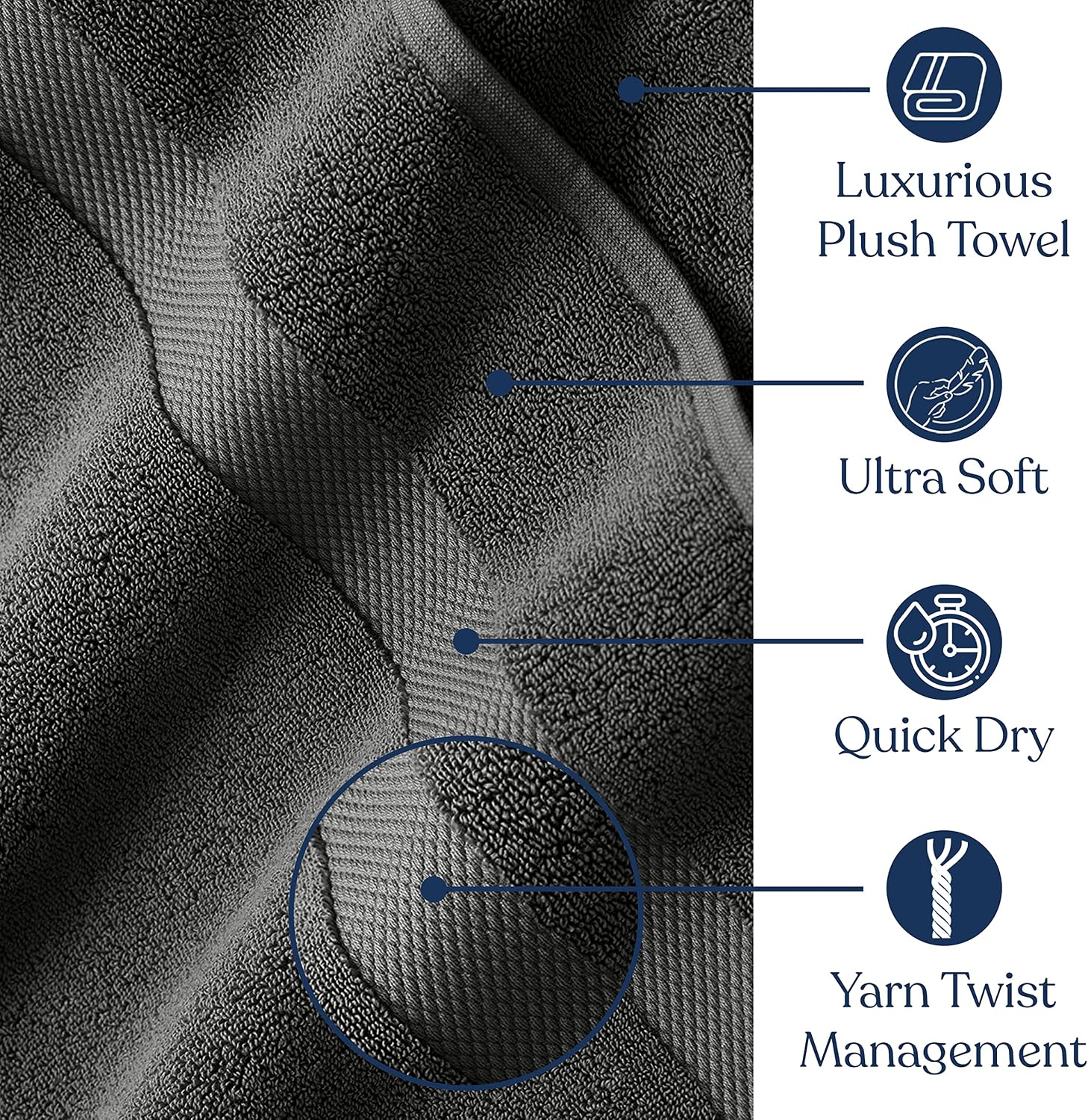 Organic Cotton Luxuriously Plush Towel 20 Piece Set |GOTS & Oeko-TEX Certified|Premium Hotel Quality Towels|Feather Touch Technology|650 GSM Long Staple|Soft, Quick Dry & Ultra-Absorbent