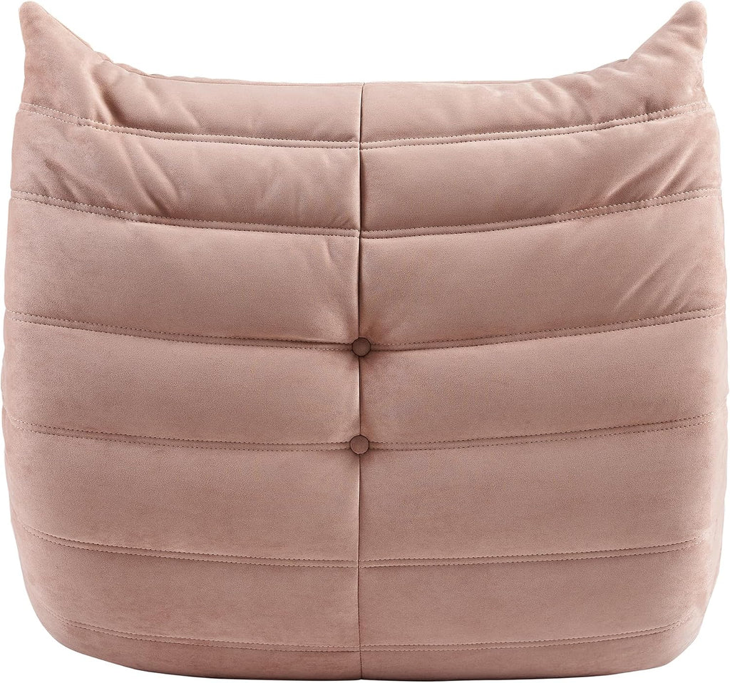 Bean Bag Chair - Corner Sofa, Fireside Chair Bean Bag Sofa Large Bean Bag Chair for Adults,Fireside Floor Couch for Living Room, Bedroom, Gaming & Office (Yellow, Single) (Pink, Single)