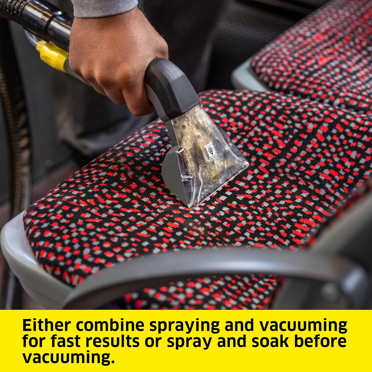 Kärcher Puzzi 8/1 C Commercial Carpet Extractor 12.5 PSI - Spot Cleaner, Stain Remover, Area Rugs, Car and Auto Detailing, Carpet and Upholstery Cleaner - Onboard Accessory Storage - 3.9 Gallon Tank