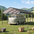 12x20FT Metal Carport, Heavy Duty Carport Canopy with Reinforced Frame and Base for All-Weather, Outdoor Garage Car Port for Pickup Trucks, Boats, Tractors or Party
