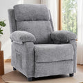 Korser Recliner Chair, Living Room Chairs for Adults, Padded Deep Seat Reading Chair with Side Pockets, Small Recliners for Small Spaces, Lounge Chair for Living Room, Bedroom, and RV (Chenille)