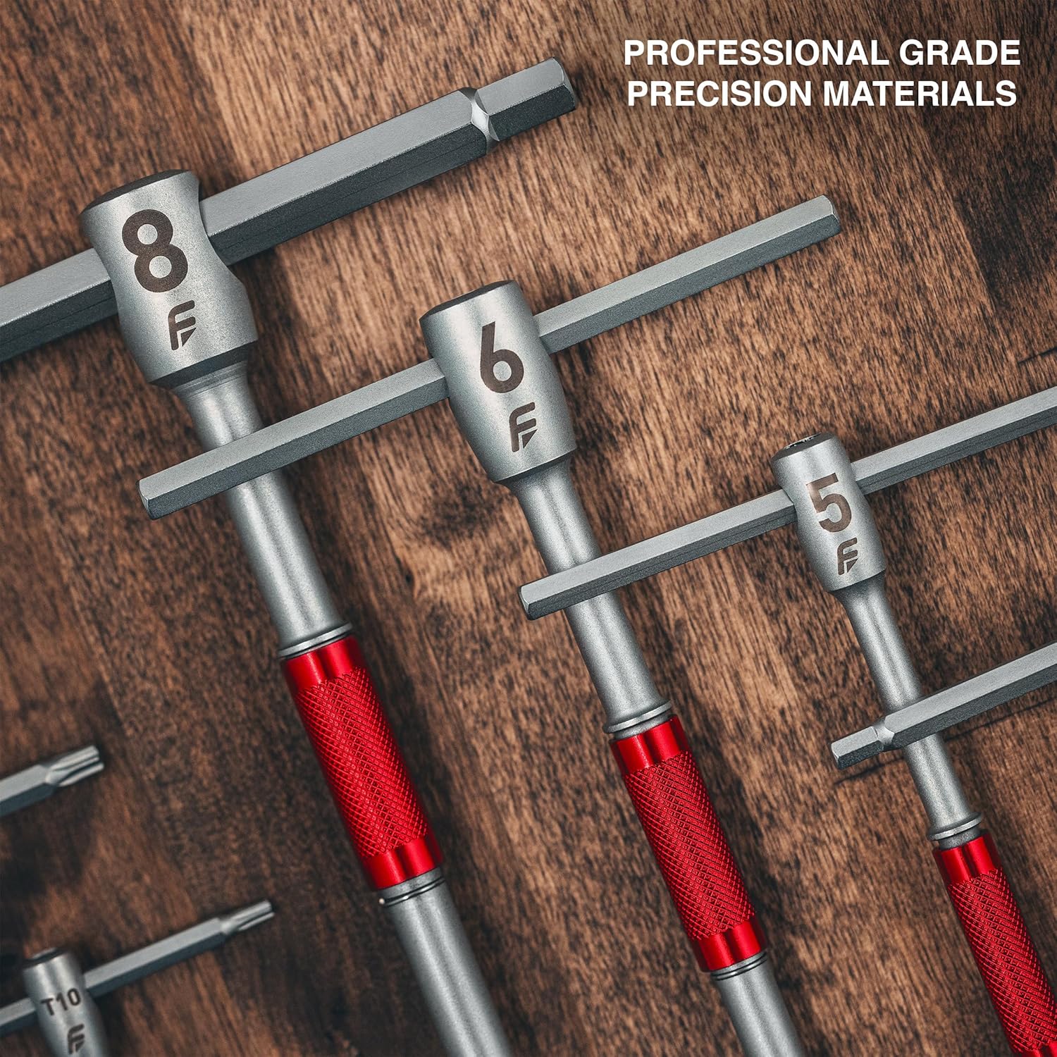 Feedback Sports | Modular T-Handle Kit Hex + Torx Wrench Set | Includes 10 Tools (7 Hex Wrenches & 3 Torx) | For Bicycle Maintenance & Repair