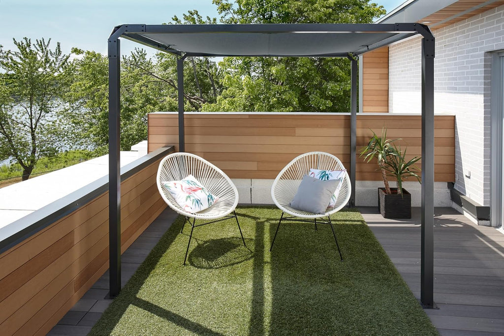 Sojag Outdoor 8' x 8' Dunwich Pergola Open Gazebo, Grey