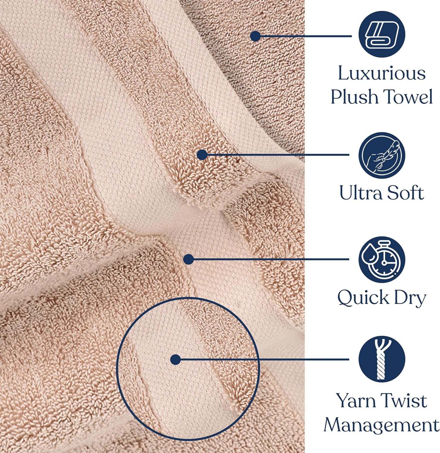 Organic Cotton Luxuriously Plush Bath Sheet Pack of 4 | GOTS & OEKO-TEX Certified | Premium Hotel Quality Towels | Feather Touch Technology|650 GSM Long Staple|Soft, Quick Dry & Ultra-Absorbent