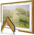 Modern Gold Leaf 43' Slim Deco TV Frame - Compatible ONLY with Samsung The Frame TVs (Fits 2021-2026, LS03A, LS03B, LS03C, LS03D, LS03FA)