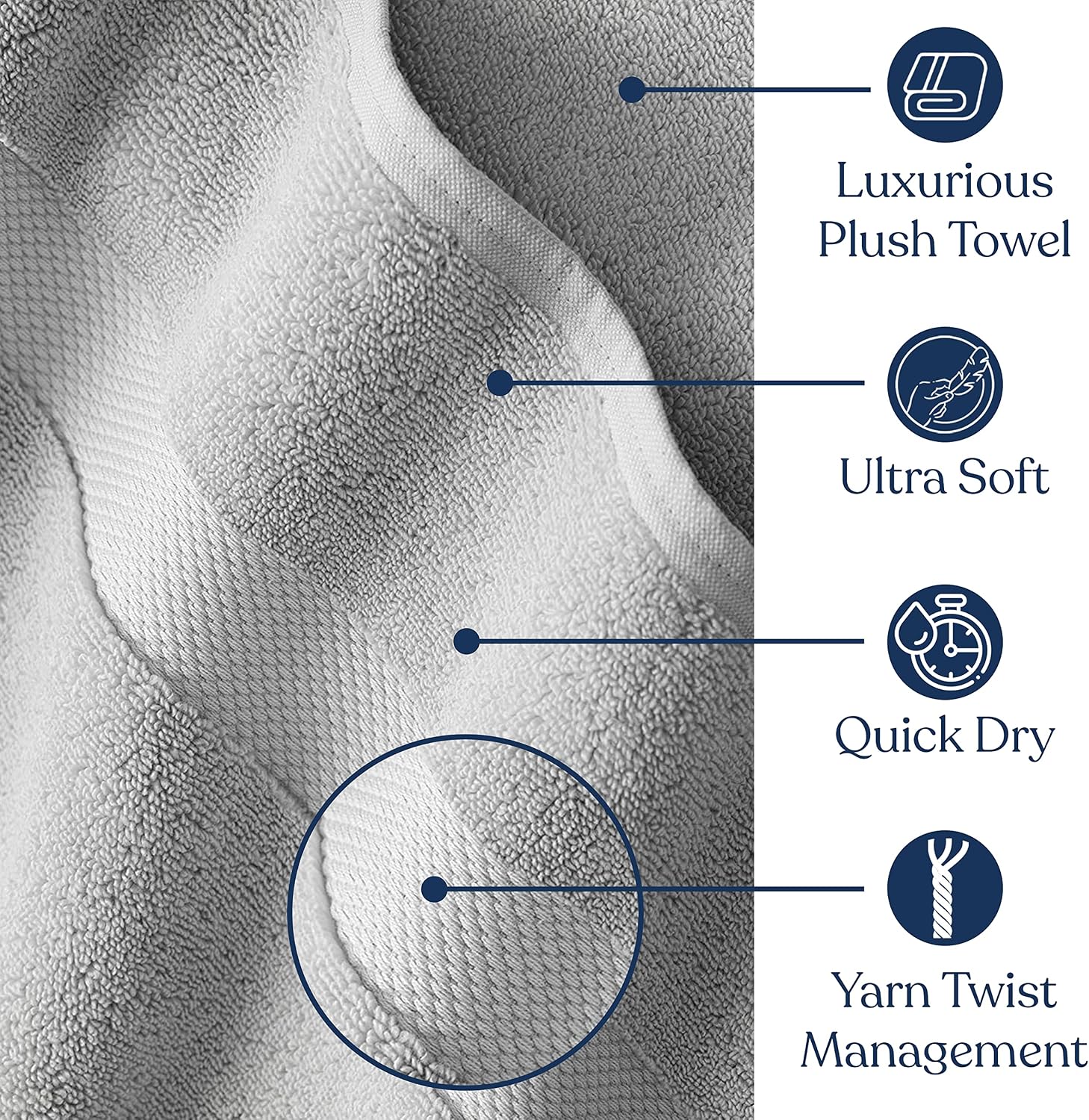 Organic Cotton Luxuriously Plush Bath Sheet Pack of 4 | GOTS & OEKO-TEX Certified | Premium Hotel Quality Towels | Feather Touch Technology|650 GSM Long Staple|Soft, Quick Dry & Ultra-Absorbent
