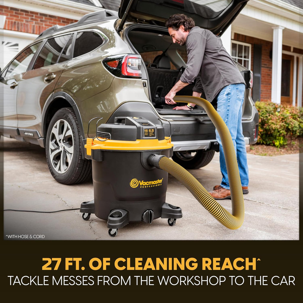 Vacmaster Professional Beast Series 16-Gallon 6.5 Peak HP Wet/Dry Vacuum- VJH1612PF 0203