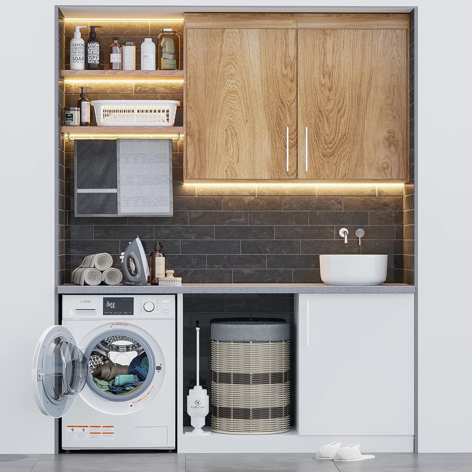 KoolMore 2-in-1 Front Load Washer and Dryer Combo, 2.7 Cu. Ft., for Apartment, Dorm, RV, 16 Wash and 4 Dry Cycles, Compact Space Saver [White] [120V] (FLC-3CWH)