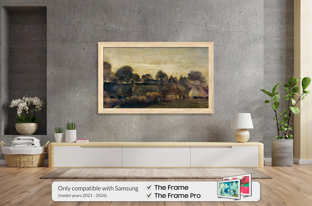 Museum Maple 43' Slim Deco TV Frame - Compatible ONLY with Samsung The Frame TVs (Fits 2021-2026, LS03A, LS03B, LS03C, LS03D, LS03FA)