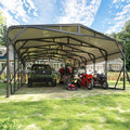 AirWire 20'X30' Heavy Duty Carport Canopy for 2 Car, Metal Car Port Garage with Galvanized Steel Roof and Reinforced Stable Triangle Frame Base, Large Car Tent Shelter for Car, Pickup, Tractor, Boat