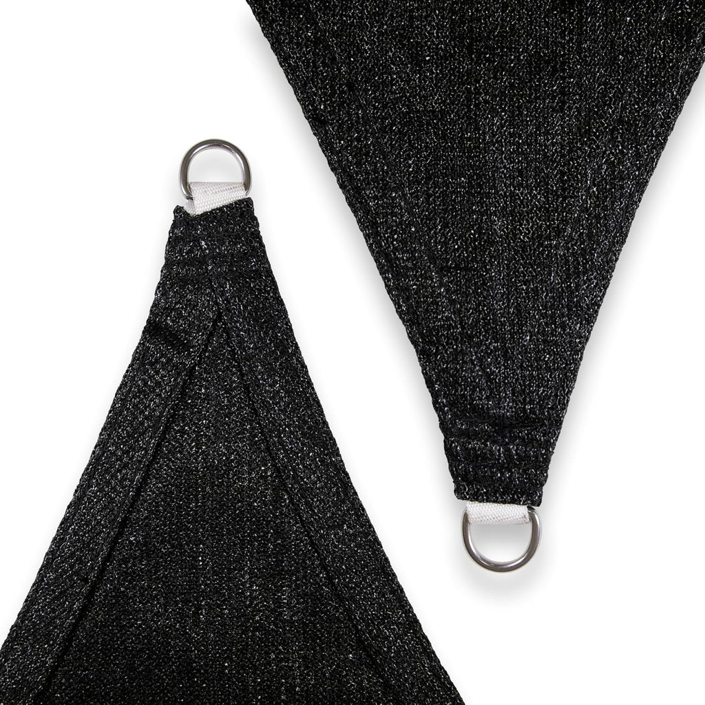Amgo Custom Size 12' x 20' x 23.3' Black Right Triangle Sun Shade Sail UPF50+ AGTAPT22, Order to Make Canopy Awning, 95% UV Blockage, Water & Air Permeable, Commercial Standard (We Customize)