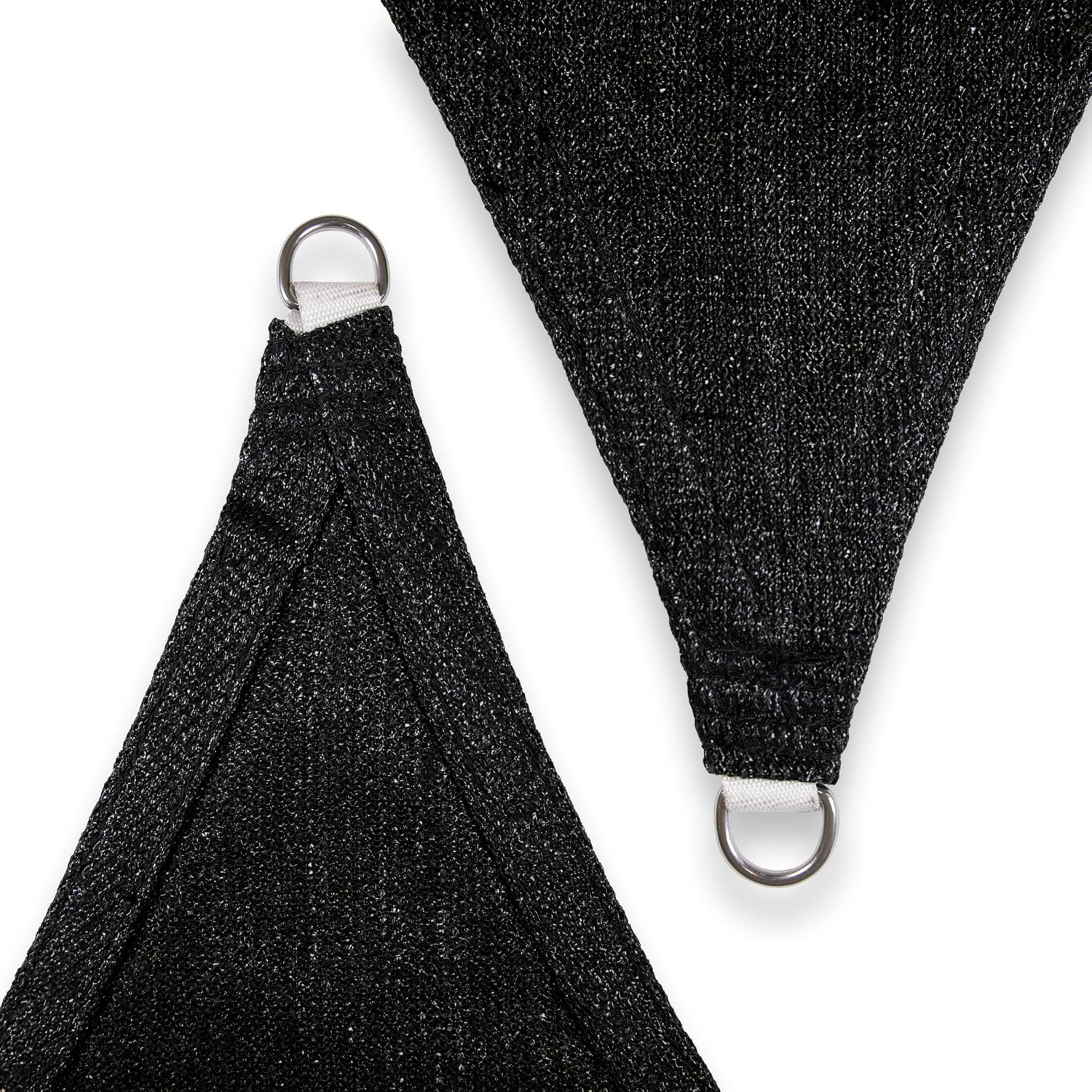 Amgo Custom Size 12' x 20' x 23.3' Black Right Triangle Sun Shade Sail UPF50+ AGTAPT22, Order to Make Canopy Awning, 95% UV Blockage, Water & Air Permeable, Commercial Standard (We Customize)