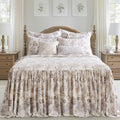 Levtex Home Ophelia Blush Reversible Twin Bedspread Set (80x106in) with 1 Pillow Sham (26x20in) - Floral Bedding - Blush, Grey - Rayon Twin Size Bedspread Set - Lightweight, Soft, Pre-Washed