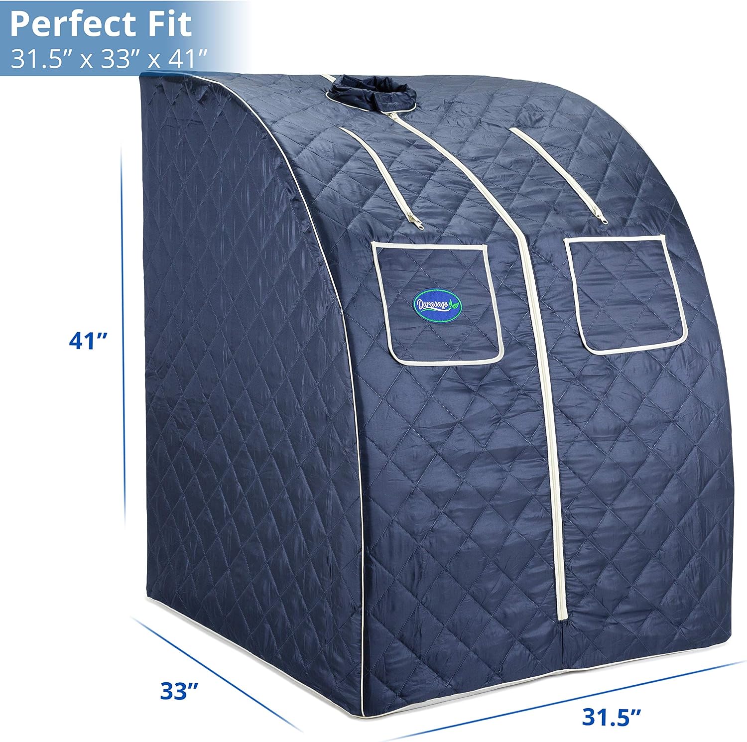 Durasage Oversized Portable Personal Steam Sauna Spa with 800W Steam Generator (Satin Blue)