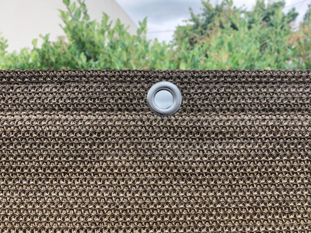 Alion Home Outdoor Pergola Sun Shade Cover Cloth Patio Canopy HDPE Permeable with Grommets (12' x 20', Walnut)