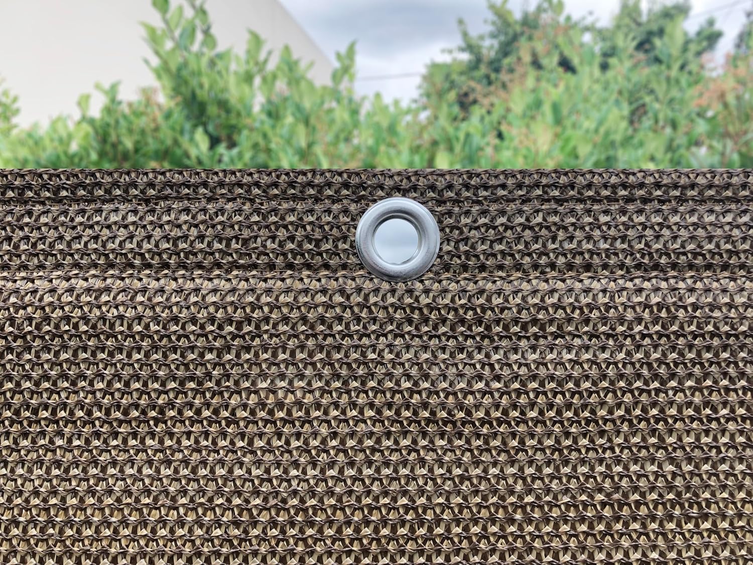 Alion Home Outdoor Pergola Sun Shade Cover Cloth Patio Canopy HDPE Permeable with Grommets (12' x 20', Walnut)