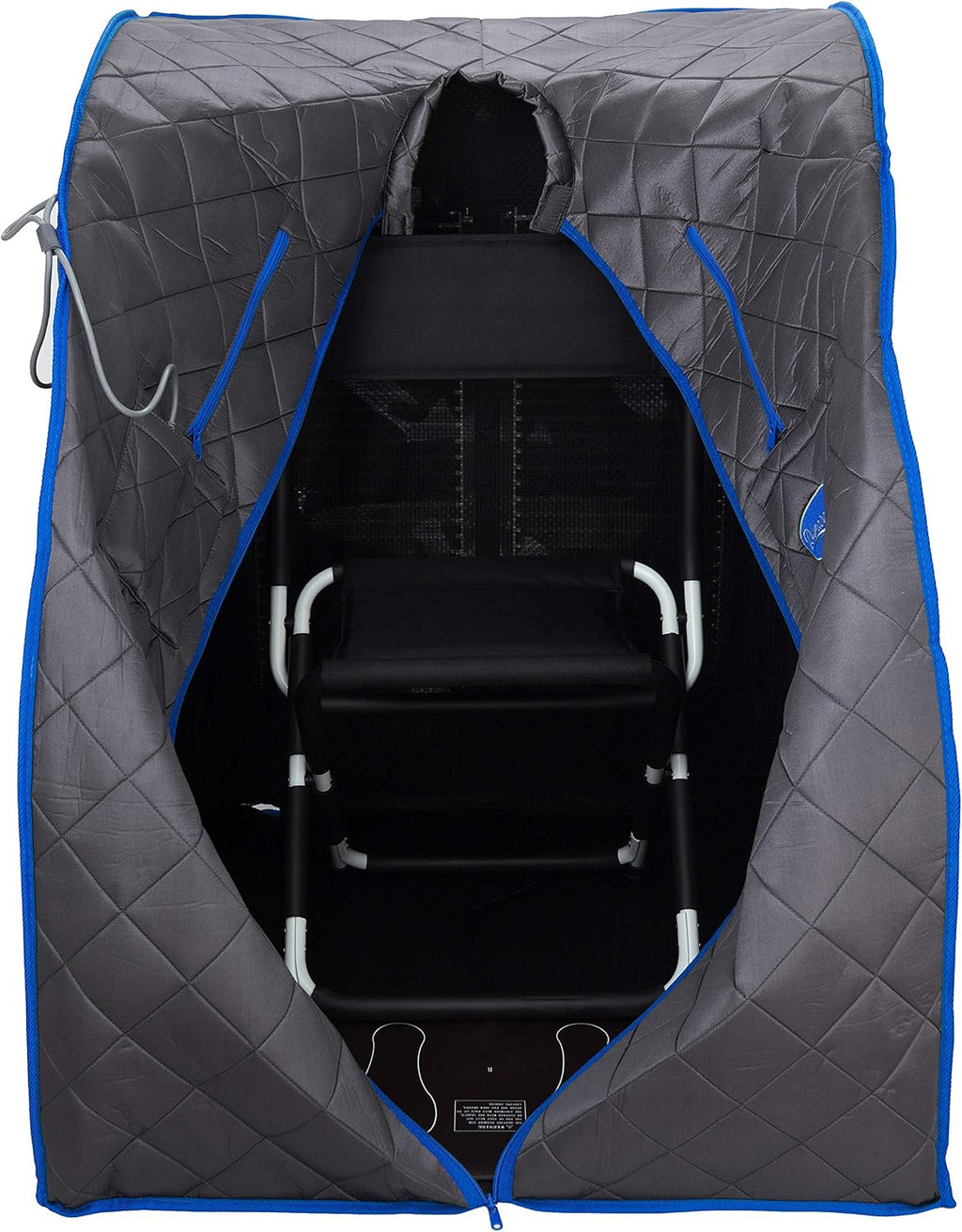 Durasage Personal Portable Infrared Sauna for Home – Large Indoor Infrared Sauna with Negative ION Generator, 30-Minute Timer, Heated Footpad, Remote Control & Premium Chair (Gray)