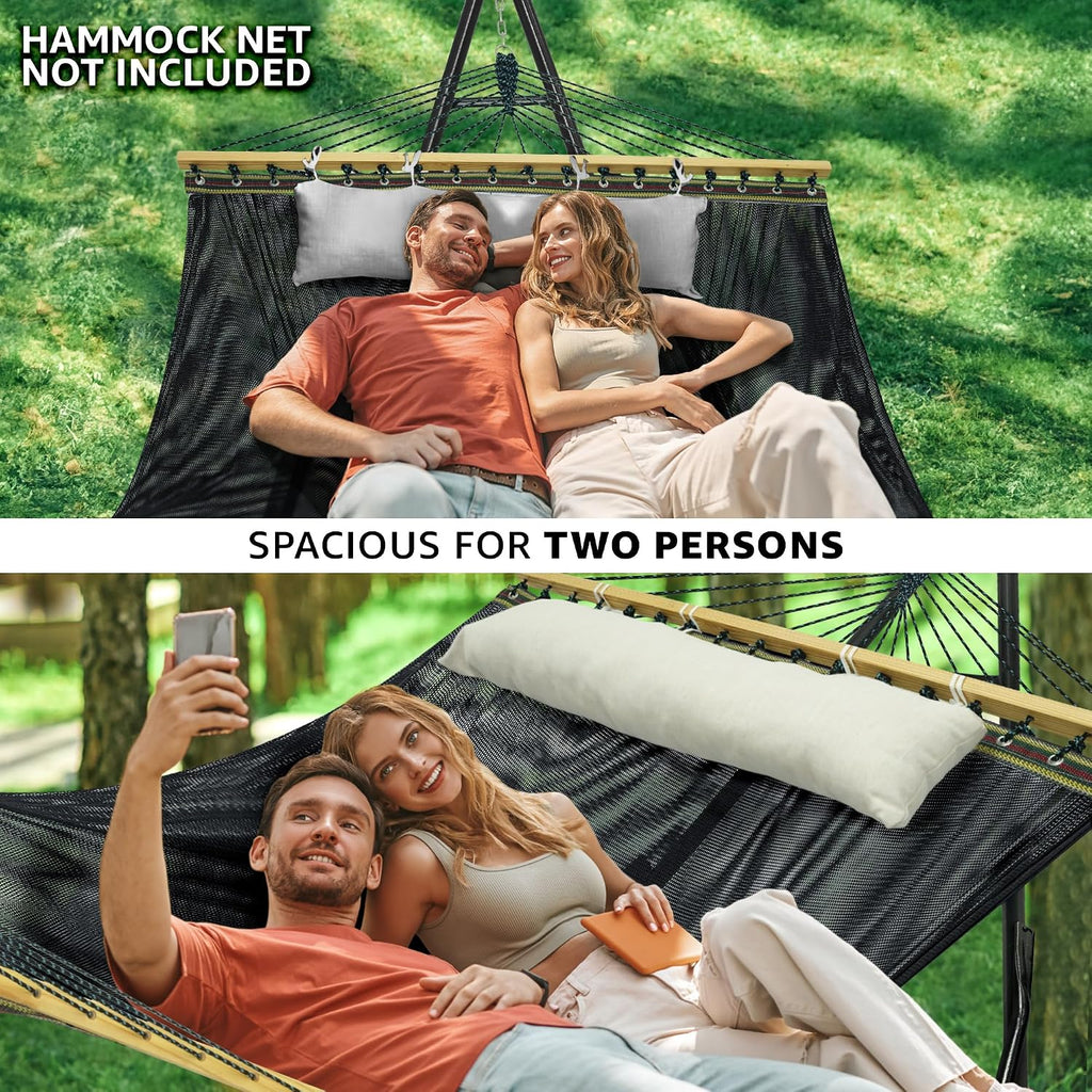 Tranquillo Unity Hammock Stand, Collapsible Camping Hammock and Stand, 800 lbs Capacity Steel Double Hammock Stand for 2 Persons, Steel Frame - Black