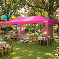 Quictent 10x20 Pop up Canopy Without Sidewalls Easy up Canopy Tent Instant Shelter with Windows for Outdoor Events Parties Weddings Commercials Vendors