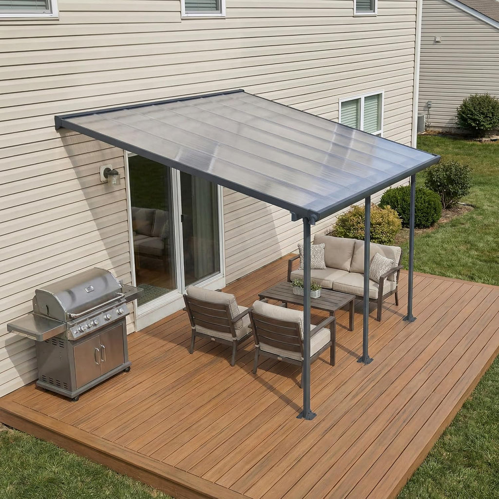 [Palram - Canopia Feria 10' x 14' Patio Cover - Gray]
