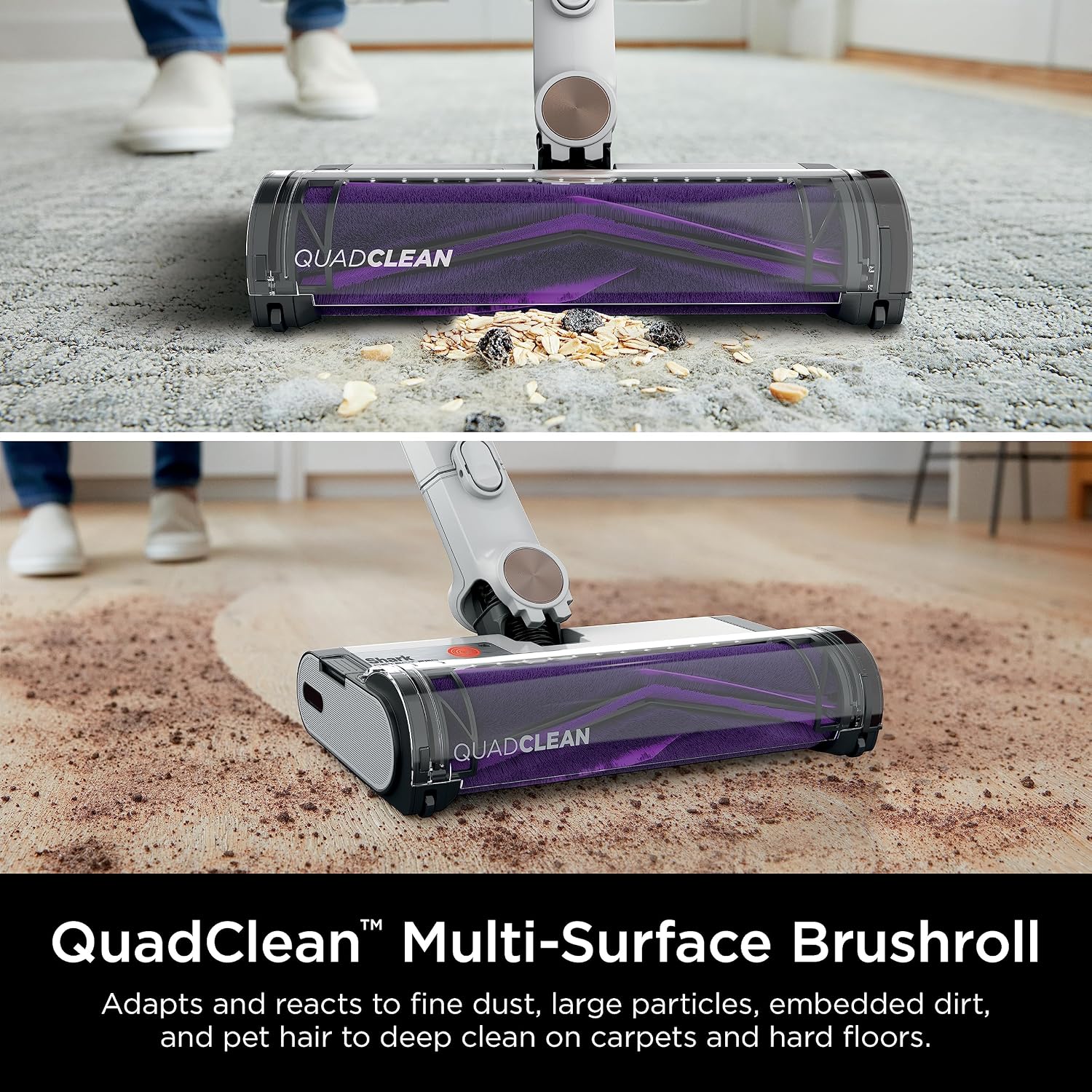 Shark IW1111 Detect Pro - Lightweight Cordless Vacuum Cleaner with HEPA Filter, Portable Handheld Attachment, Crevice Tool, Rechargeable Multi-Surface Stick Vacuum for Household Pet Hair, Dark Grey