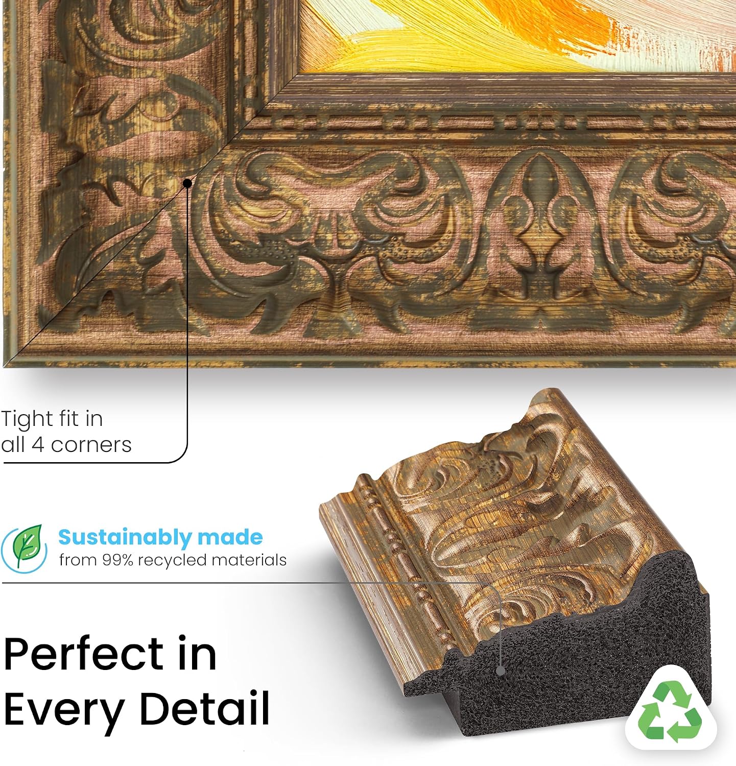 Tuscan Copper 75' Premiere Deco TV Frame - Compatible ONLY with Samsung The Frame TV and Pro TVs (Fits 2021-2026, LS03A, LS03B,LS03C,LS03D,LS03FA,LS03FW)