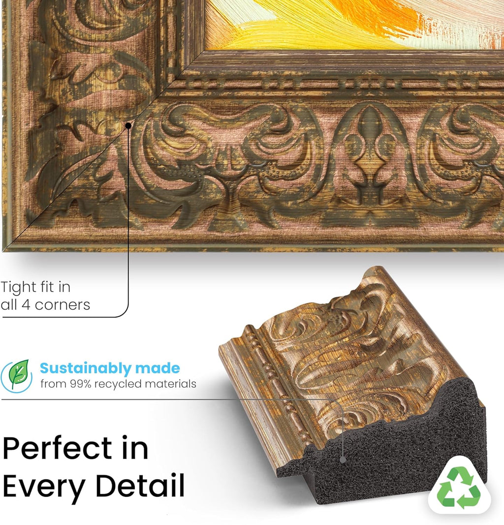 Tuscan Copper 85' Premiere Deco TV Frame - Compatible ONLY with Samsung The Frame TV and Pro TVs (Fits 2021-2026, LS03A, LS03B,LS03C,LS03D,LS03FA,LS03FW)