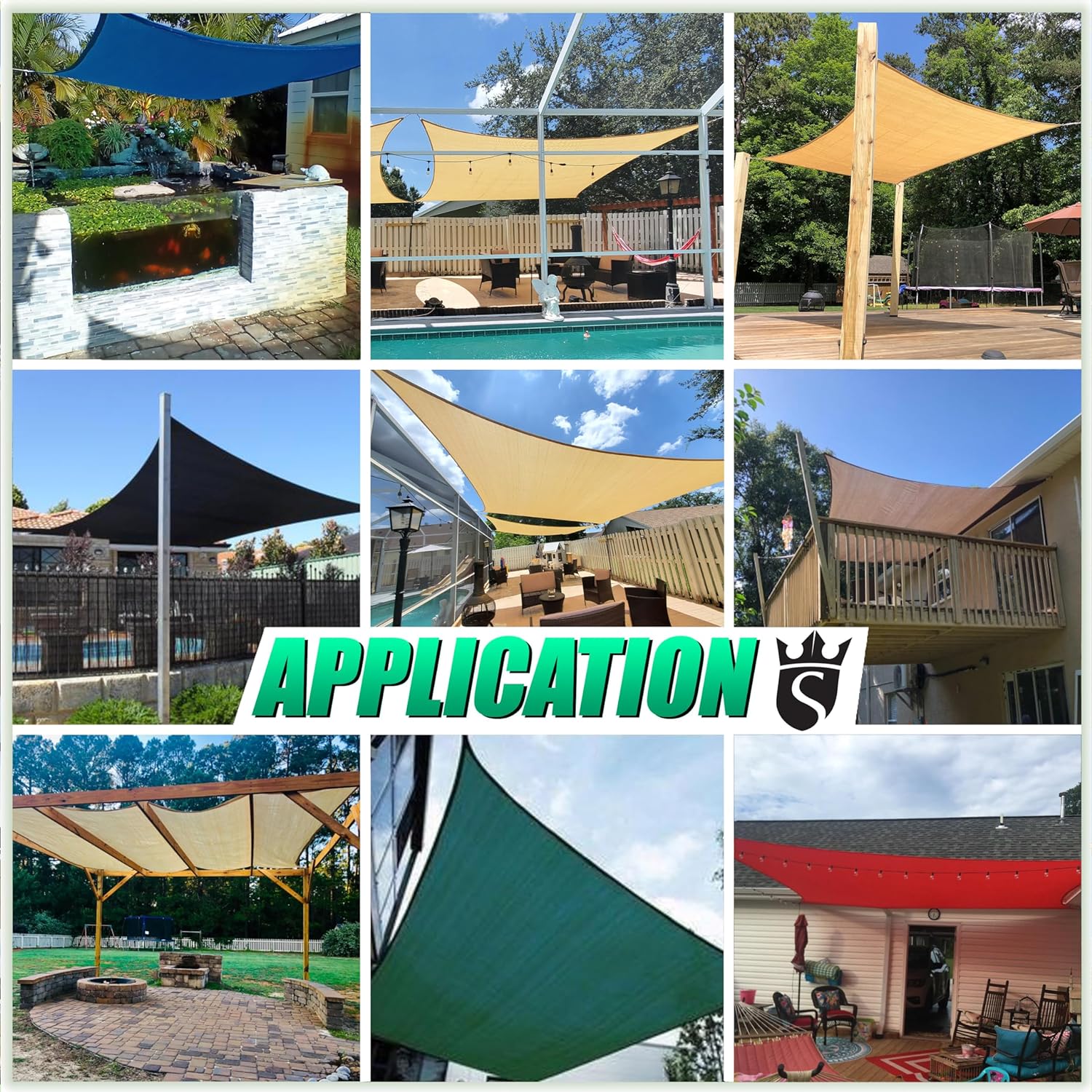 Royal Shade 12' x 20'Grey Rectangle Square Sun Shade Sail Order to Make RSTAPS10 Canopy, UPF50+ 95% UV Blockage, 200GSM Commercial Standard Heavy Duty, 3 Years Warranty (We Make Custom Size)