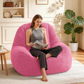 Homguava Bean Bag Chairs for Adults,Giant Beanbag Couch Adult Bean Bag Chair with Filler Included,Modern Lazy Sofa Comfy Chair for Living Room(Pink)