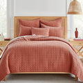 Levtex Home Mills Waffle Full/Queen Quilt Set (88x92in) with 2 Pillow Shams (26x20in) - Adobe - 100% Cotton Full/Queen Size Quilt Bedding Set - Lightweight, Soft, Pre-Washed