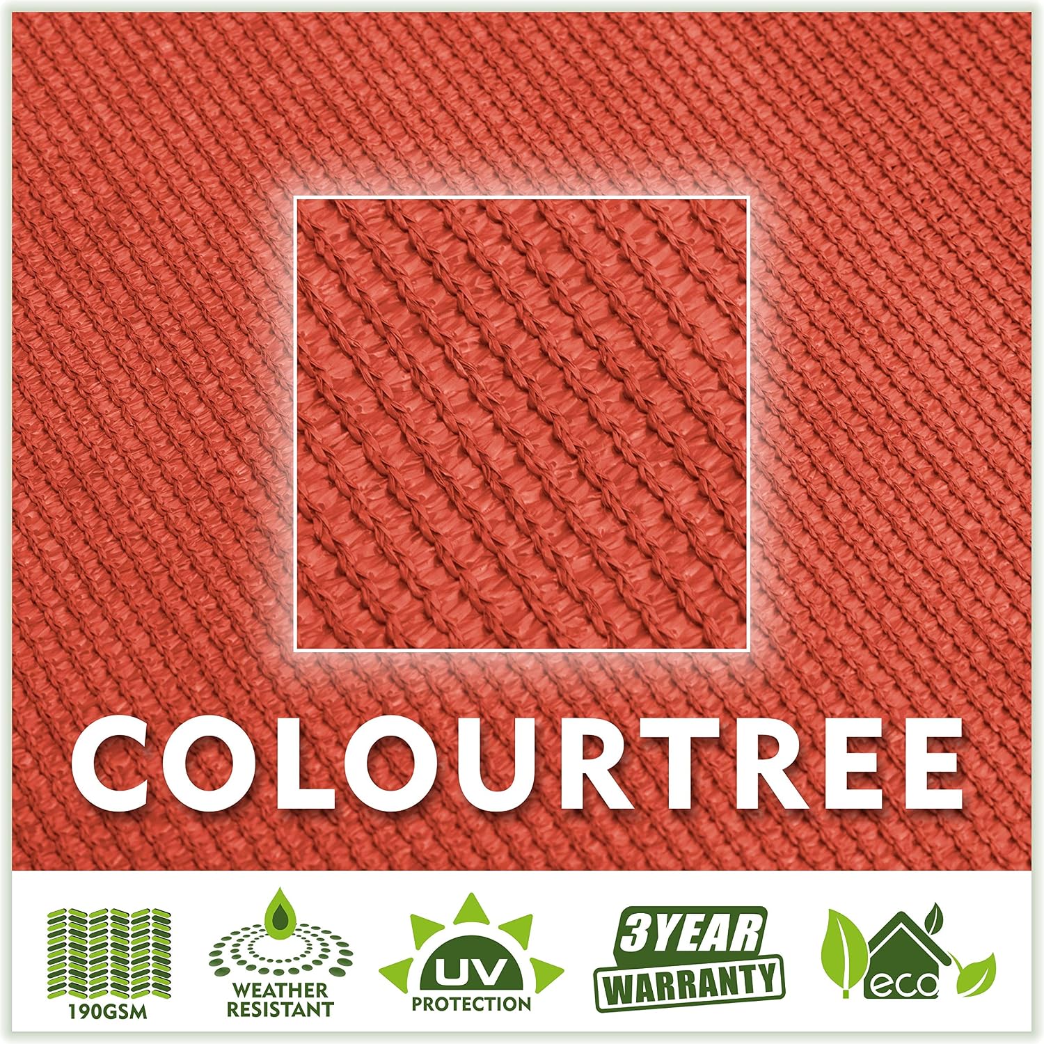 ColourTree 12' x 14' Red Sun Shade Sail Rectangle Canopy Fabric Cloth Screen, Water Permeable & UV Resistant, Heavy Duty, Carport Patio Outdoor - (We Customize Size)