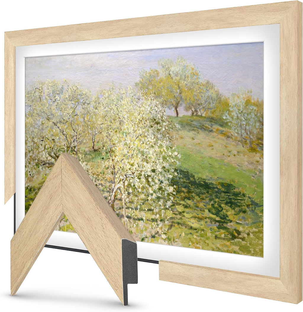 Museum Maple 43' Slim Deco TV Frame - Compatible ONLY with Samsung The Frame TVs (Fits 2021-2026, LS03A, LS03B, LS03C, LS03D, LS03FA)