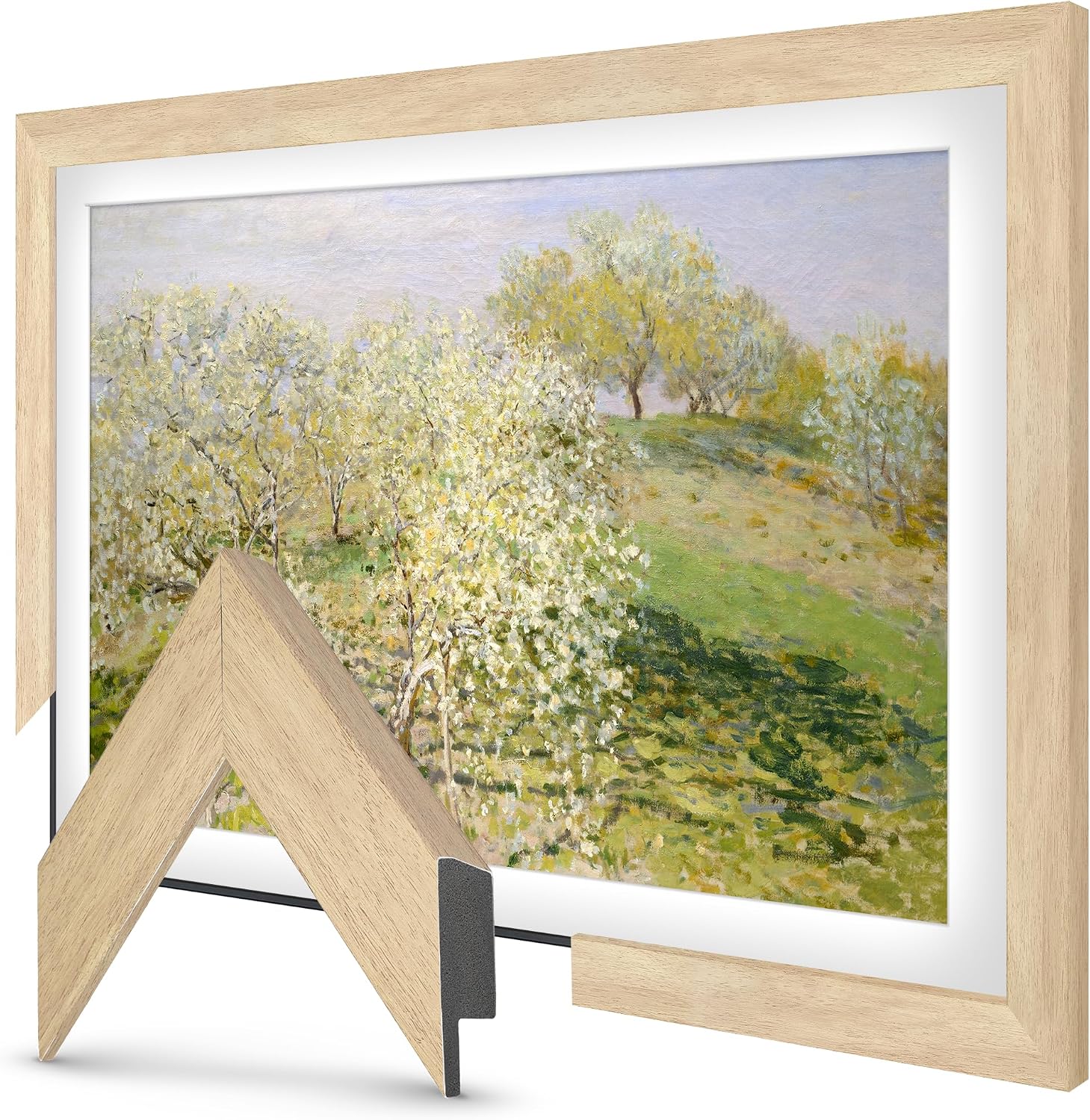 Museum Maple 43' Slim Deco TV Frame - Compatible ONLY with Samsung The Frame TVs (Fits 2021-2026, LS03A, LS03B, LS03C, LS03D, LS03FA)