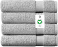 Organic Cotton Luxuriously Plush Bath Towel Pack of 4 | GOTS & OEKO-TEX Certified | Premium Hotel Quality Towels | Feather Touch Technology|650 GSM Long Staple|Soft, Quick Dry & Ultra-Absorbent