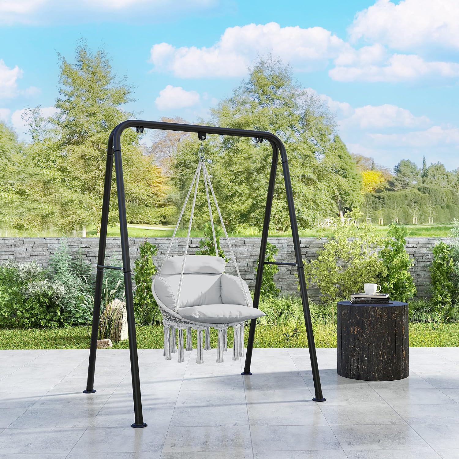 Hammock Hanging Swinging Chair, for Bedroom, Porch, Hanging Chair, Hammock Chair Swing Chair for Bedroom, Patio, Balcony,Swing Chair with Hanging, Chair for Bedroom Indoor Outdoor 31.5' W x 23.6' D