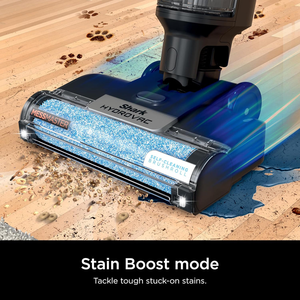 SHARK WD261 HydroVac MessMaster Heavy Duty 3-in-1 Cordless Self-Cleaning Multi-Surface Cleaner, LED Headlights, Lightweight, Powerful Suction, for Hard Floors & Area Rugs, Stone (Renewed)