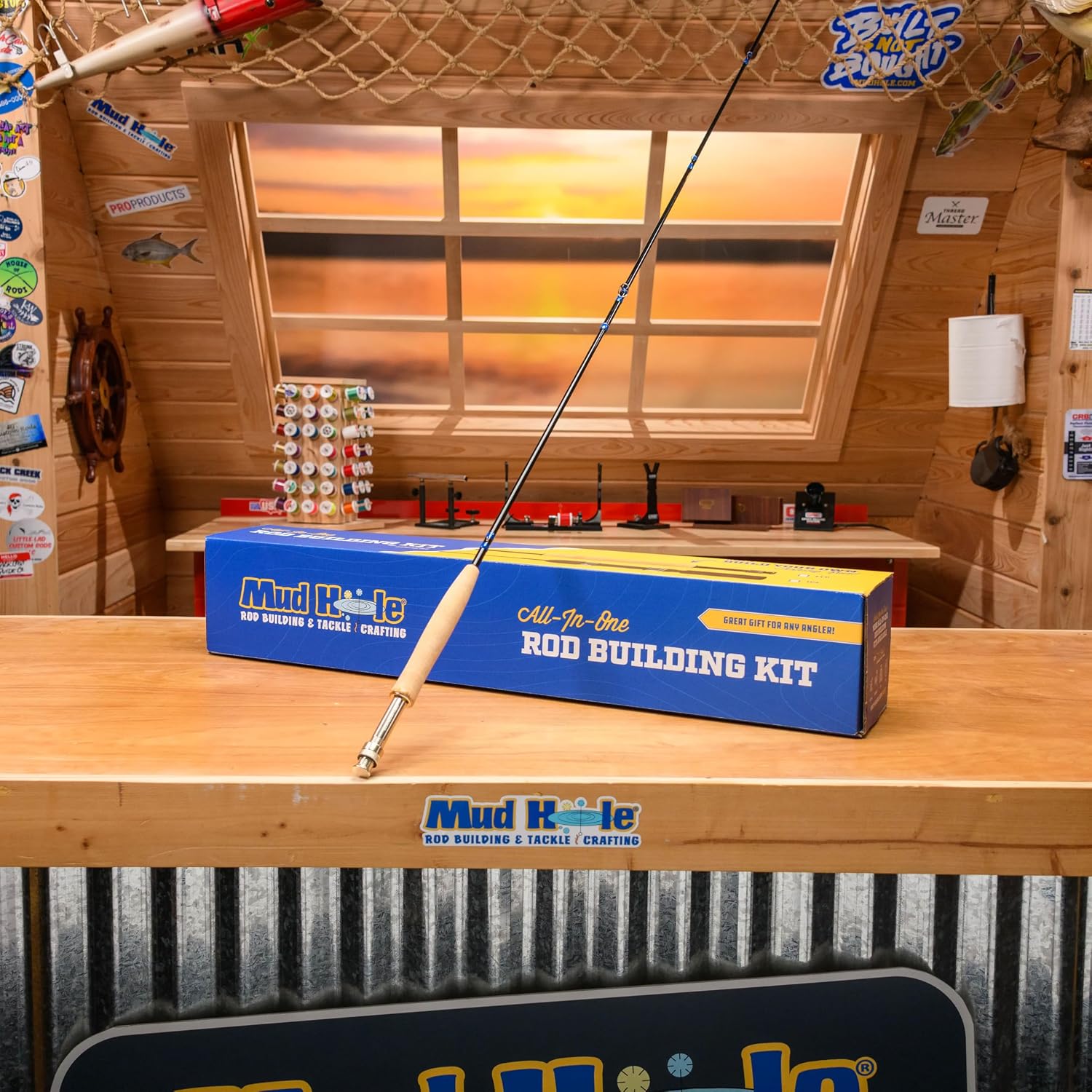 Mud Hole All-in-One Fishing Rod Building Kit with Tools, Components, and Supplies