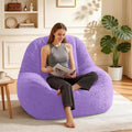 Homguava Bean Bag Chairs for Adults,Giant Beanbag Couch Adult Bean Bag Chair with Filler Included,Modern Lazy Sofa Comfy Chair for Living Room(Purple)
