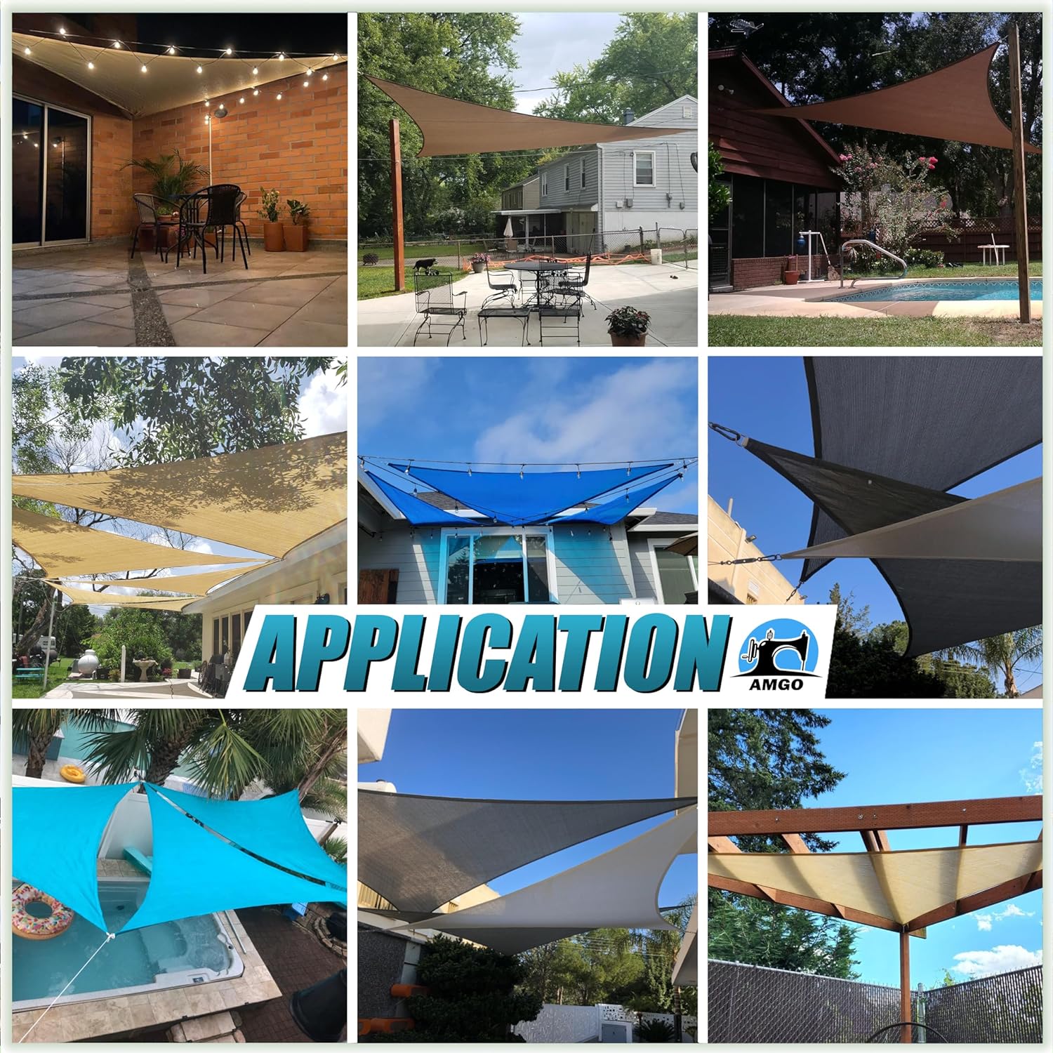 Amgo Custom Size 12' x 20' x 23.3' Black Right Triangle Sun Shade Sail UPF50+ AGTAPT22, Order to Make Canopy Awning, 95% UV Blockage, Water & Air Permeable, Commercial Standard (We Customize)