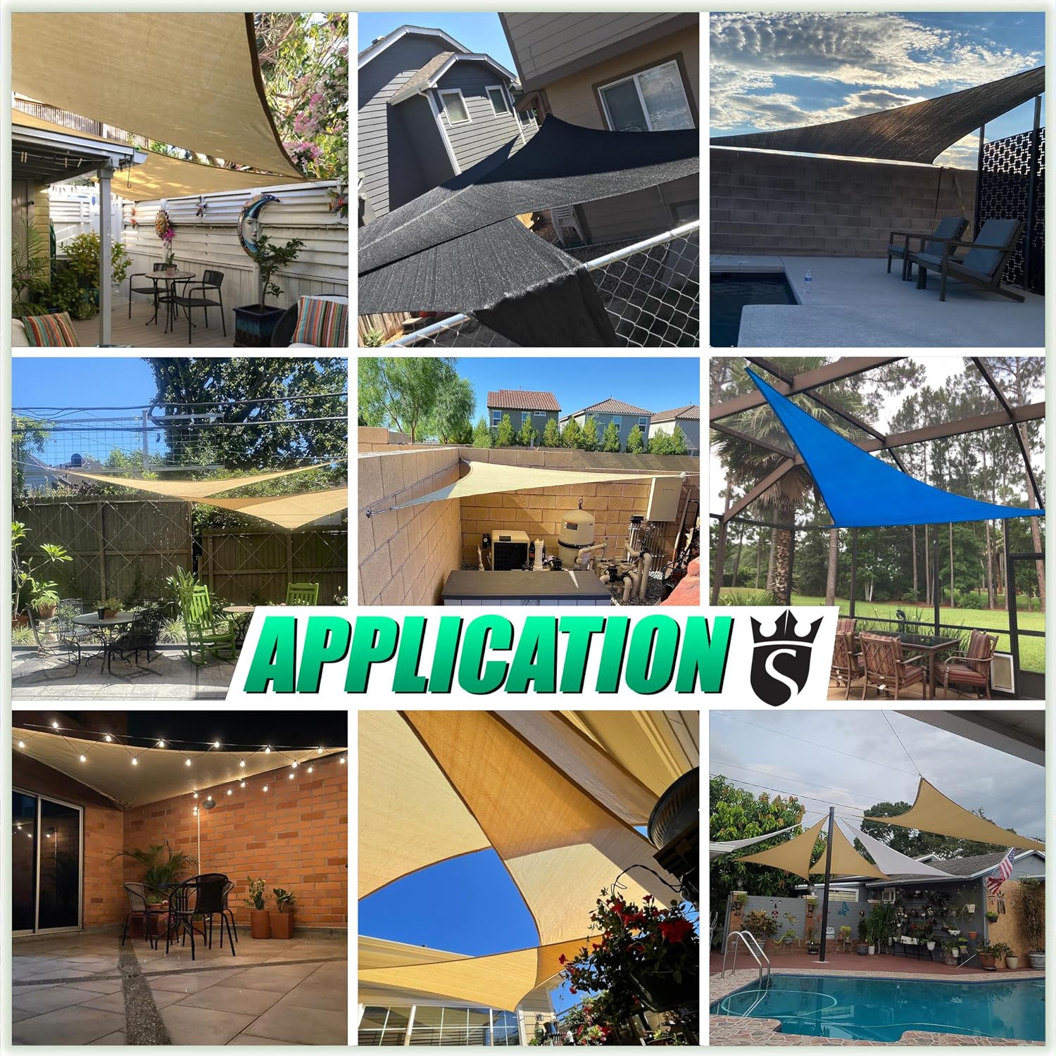 Royal Shade 12' x 20' x 23.3' Turquoise Triangle Sun Shade Sail Order to Make RSTAPRT20, UPF50+ 95% UV Blockage, 200GSM Commercial Standard Heavy Duty, 3 Years Warranty (We Make Custom Size)
