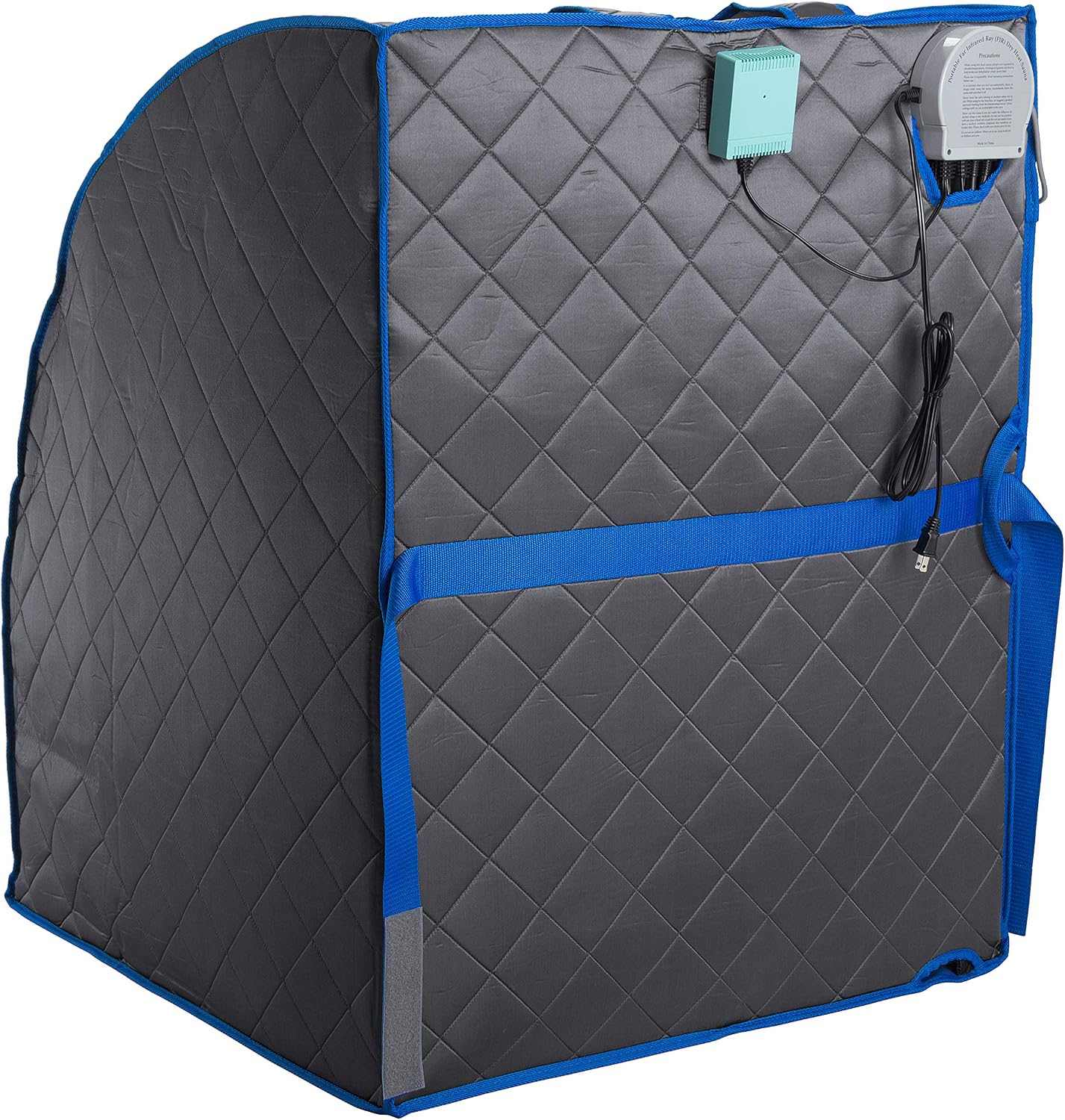 Durasage Personal Portable Infrared Sauna for Home – Large Indoor Infrared Sauna with Negative ION Generator, 30-Minute Timer, Heated Footpad, Remote Control & Premium Chair (Gray)